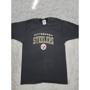 VINTAGE Pittsburgh Steelers Shirt Mens Medium NFL Pro Player Graphic Print‎ USA